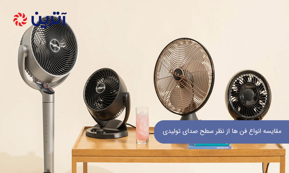 مقایسه انواع فن‌ ها از نظر سطح صدای تولیدی