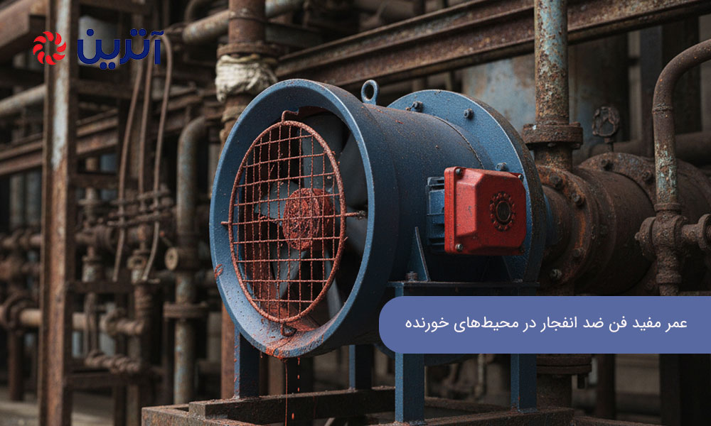بررسی عمر مفید فن‌ ضد انفجار در محیط‌ خورنده